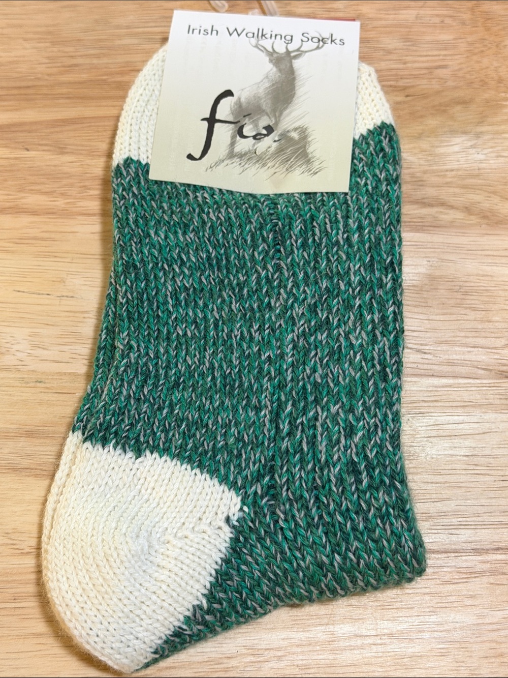Fia  Wool/Acrylic Blend  Irish Walking Socks  M New